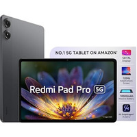 Redmi Pad Pro 5G |Snapdragon 7S Gen 2|30.7Cm(12.1") Tablet|33+ Days Standby| 10000Mah|Hyperos|8Gb, 128Gb|Quad Speakers |Wi-Fi 6 + 5G |Graphite Grey