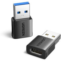 Ugreen 10Gbps Usb To Usb C Adapter 2 Pack, Type C Female To A Male Adaptor Fast Charge And Sync Converter Compatible With Iphone 16/15/14, Galaxy S24, Pixel 9, Macbook Air, Ipad Pro(Black)