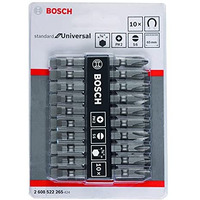 Bosch Professional Extra Hard, Double Ended Screwdriver Bits, Type Ph2-Sl, Length 65Mm, Grey, Pack Of 10