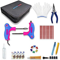 Amiciauto Universal Puncture Tool Kit For Tubeless Tyre With Premium Storage Bag For Car, Bike, Suv, & Motorcycle