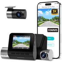 70Mai Pro Plus+ A500S Dual Channel Car Dash Cam, 5Mp Sony Stavis Imx335 Sensor, 3K Front & Full Hd Rear, Refined Adas, Built-In Gps Logger, Night Owl Vision, 70Mai App, Optional Parking Mode