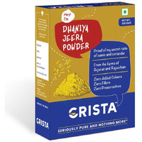Crista Dhaniya Jeera Powder | Coriander & Cumin Mixed Spice Blend | Zero Added Colours, Fillers, Additives & Preservatives | Farm Fresh | Aromatic | Green Colour | 100 Gms