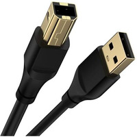 Rts High Speed Usb 2.0 (1.5 Meter) Printer Cable Usb Scanner Cable A Male To B Male Compatible With Printers, Scanner For Canon, Brother, Dell, Hp, Samsung, Lexmark, Panasonic 2 Year Warranty