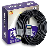 Rts High-Speed 3D 4K 10 Meter Hdmi Cable Hdmi 2.0 Supported | 4K 60Hz, Hd Audio & Video 2160P, Compatible With Windows, Computer, Laptop, Apple Projector, Set-Top Box, Hd Tv,Monitor,Xbox 360,Ps5 Ps4