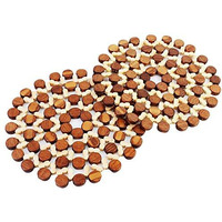 Hokipo Kitchen Bamboo Pan Pot Holder Heat Insulation Pad, Round 8 Inch Diameter, 2 Piece Set