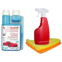 Proklear Waterless Car Wash Kit Concentrate Raw Xtreme Cx Carnauba Wax Rinseless / Waterless Auto Wash Concentrate 250Ml - 50 Washes .Start Your Own Waterless Car Cleaning - Startup Kit