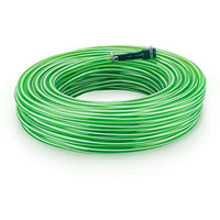 Garbnoire 0.75 Inch Pvc Green Striped Pipe| Lightweight, Durable & Flexible| Accessories Hose Connector & Clamps| Watering Garden, Cleaning| Outdoor-Indoor Use (10 Meter (32.8 Ft))