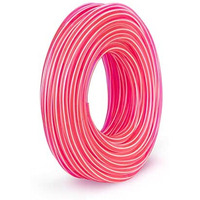 Garbnoire 5 Meter 0.5 Inch Pvc Pink Striped Water Pipe|Lightweight,Durable&Flexible|Hose With Accessories Like Hose Connector&Clamps|Watering Garden,Cleaning,Outdoor-Indoor Use(5 Mtr(16.4 Feet))