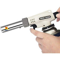 Butane Torch Kitchen Blow Lighter - Culinary Torches Chef Cooking Professional Adjustable Flame With Reverse Use For Creme, Brulee, Bbq, Baking, Jewelry By Zhart (Butane Fuel Not Included)