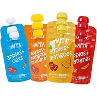 Happa Organic Food, Fruit Puree Stage 2 (Pack Of 12, Apple + Mango, Apple + Mango + Multigrain, Apple + Banana, Apple + Oats)