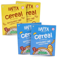 Happa Organic Ragi Combo | No Sugar | No Salt | Rich In Nutrients & Vitamins | Easy For Digestion | 200 Gram Each (Pack Of 4)