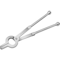 Plantex Stainless Steel Kitchen Pincers/Sandasi/Sansi/Pakkad/Utensils Holder (Chrome)