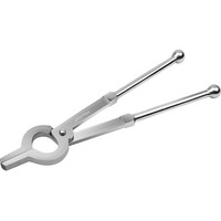 Plantex Heavy Duty Stainless Steel Kitchen Pincers/Pakkad/Sandasi/Sansi/Utensils Holder (Chrome)