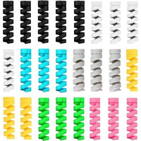 Skycell Charger Data Cable Protector Spiral Silicone Charging Usb Wire Protector Compatible For Apple Mobile & Iphone Charger (24Pcs Mix Color)