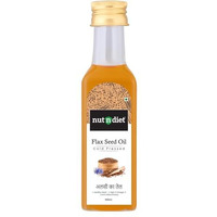 Nutndiet Cold Pressed Flaxseed Unrefined Oil 100Ml Glass Bottle | Alsi Ka Tel | Pure Omega 3-Rich For Heart Health & Immunity | Multipurpose Oil