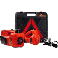 Voltz Ty155Hjs-5 Electric Hydraulic Jack 5T With Wrench & Inflation Car Repair Tool Kit 4 In 1 Set, Orange