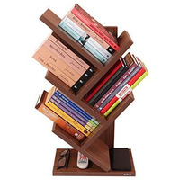 Madhuran Engineering Wood Studio Shelf Bookcase Space Saving Holder Books Office Desk Organizer (Matte, Classic Walnut)