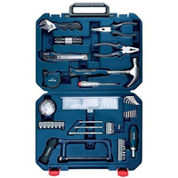 Bosch  All-In-One Hand Tool Kit, 108 Pieces, Rachet Screwdriver & Allen Key, Multiple Drill Bits, Additional Performance Tool, Blue, Hard Case