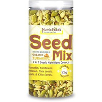 "Nutriefoods" Enriching Your Taste Crunchy Seed Mix, Power Of Seeds, 100% Roasted, Non Fried, No Oil/Ghee, A Nutritious Munch (7 In 1 Seed Mix Roasted In Organic Turmeric, 180Gm)