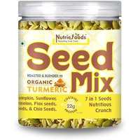 "Nutriefoods" Enriching Your Taste Crunchy Seed Mix, Power Of Seeds, 100% Roasted, Non Fried, No Oil/Ghee, A Nutritious Munch (7 In 1 Seed Mix Roasted In Organic Turmeric, 300Gm)