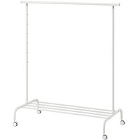 Ikea Rigga Alloy Steel Clothes Rack (White), 68.9 X 208 X 43.7 Cm
