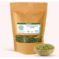 Pure Tree Certified Organic Green Moong Dal | 1800 G | Green Gram Whole | Whole Green Moong Dal High In Fiber & Protein | Hara Moong Sabut Hesaru Kalu Mung Whole