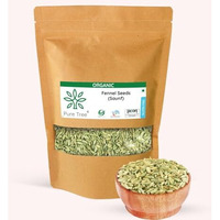 Pure Tree Certified Organic Fennel Seeds|250 Gram|Saunf, Variyali|Perumjeerakam Whole Spices Sombu Whole|Fennel Seeds Saunf|Organic Saunf Rich Flavour Sombu|Pack Of 2