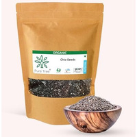 Pure Tree Certified Organic Chia Seeds | 350 G | Protein Snacks For Weight Loss | Raw Chia Seeds | Organic Seeds For Eating | Chia Beeja Sia Seeds Healthy Snacks