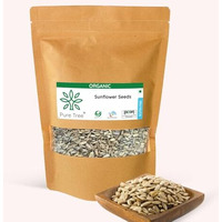 Pure Tree Certified Organic Sunflower Seeds | 250 G | Surajmukhi Ke Beej | Raw Sunflower Seeds | Organic Seeds For Eating Rich In Healthy Fats & Fiber