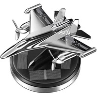 Tusmad Car Air Freshener Fighter Aeroplane Perfume Solar Power Plane Diffuser Airplane Sliver Fragrance Aircraft Dashboard Perfume With Refills (5 Ml) Multicolor