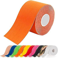 Cetaplast Kinesiology Tape For Physiotherapy, Sports Injury, Pain Relief Muscle Tape, For Shoulder, Wings, Arms, Ankle Taping, Best Waterproof Athletic Tape For Pain Relief (Orange)