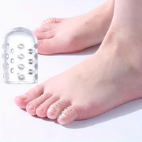 Wisik Enterprise Moisturizing Toe Cover Silicone Finger And Toe Protectors Transparent Breathable Beauty And Personal Care Hand And Foot Care Finger Protective Cover Soft And Flexible (10 Pcs)