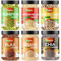 Thaha Super Seeds Combo Pack Of Pumpkin, Sun Flower, Watermelon, Sesame, Chia, Flax | 900 Grams (150 Grams X 6) | Mix Seeds For Eating
