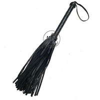Pets Triangle 21" Black Leather Flogger Whip