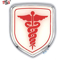 S2S Stylish 3D Metal Chrome Sticker Emblem Badge Logo | Durable & Stylish Automotive Decoration | For Cars & Bikes (Doctor)