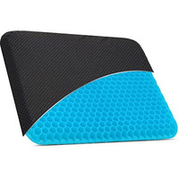 Crroel Gel Seat Cushion, Double Thick Breathable Cushion Cool Honeycomb Gel Cushion For Relax Back & Sciatica Home Office Chair Car Wheelchair Sitting Seat Cushion