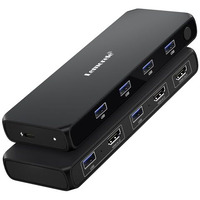 Lemorele Hdmi Kvm 4 Way Switch, 4K@30Hz Hdmi Usb Switch For 1 Monitor 2 Computers, Usb 3.0 Kvm Switches Sharing Keyboard, Video And Mouse