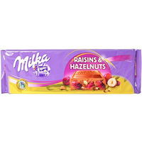 Milka Raisins & Hazelnuts Chocolate Bar Pouch, 270 G