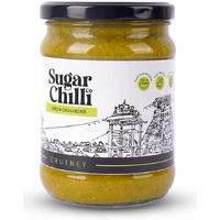 Sugar Chilli Co. Green Chilli Bomb Chutney | 100% Hand-Made With Pure Spices | No Preservatives, No Acidity Regulators, No Color, No Oil | 500G