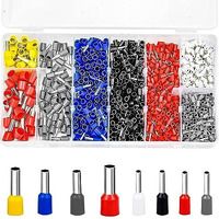Dianzhu 1250Pieces Wire Ferrules Kit, Wire Terminal Ferrules Crimp Connector, Insulated Cord Pin End Terminal Great Assortment Ferrules Kit With Portable Box