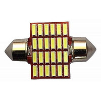 Cloudsale 24 Smd Led Interior Car Roof Light Universal For Car (White, Size 32Mm) (5W)