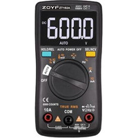 Zoyi Zt-102A Digital Multimeter - True Rms, Auto-Ranging, 6000 Count, Ac/Dc Voltage, Current, Temperature Measurement
