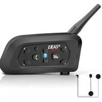 Ejeas V6 Pro Helmet Intercom Communication System V6 Motorcycle Bluetooth On Ear Headphones Connect Up To 6 Riders 1200M V6 Pro(1 Pack)