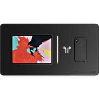 V-Cube Designs Desk Mat|60X35Cm|2.4Mm Thick(Padded)|Premium Vegan Leather Laptop Mat/Extended Mouse Pad/Stitched, Reversible, Sturdy Deskspread | High Tear/Peel Strength|Anti-Slip,Splash-Proof| Black