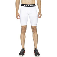 Hypd Dynamic Compression Body Fit Sports Shorts | Half Tights | White Color | Workout Tight For Men | Versatile Shorts For Men | Large Size |