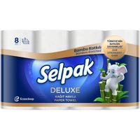 Selpak Deluxe Bamboo Enriched Kitchen Towel 3Ply 8Rolls/Pack
