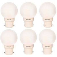 Philips 0.5W B22 Led Cool White Bulb, Pack Of 6 (Deco Mini)