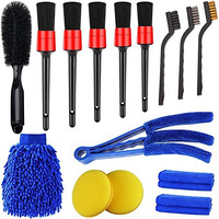 Afrodite Cleaning Tool Kit,Exterior Interior Detailing Brush Set For Cleaning Wheels, Dashboard, Interior, Exterior, Leather, Vents, Signs (15 Pcs)