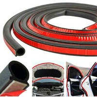 Stick&Seal D-Shape Weatherstrip Door Seal 16Mm X16Mm Automotive Window Door Soundproofing, Car Motor Auto Door Rubber Weather Stripping Hollow Black (4 Meters) (Large 16 X16 Mm)