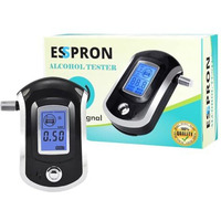 Esspron E-20 Professional Digital Breath Alcohol Tester | High-Precision Alcohol Breath Checker Detector | Portable Breathalyser With Lcd Display & 5 Replaceable Mouthpieces | Sound Beep Alert